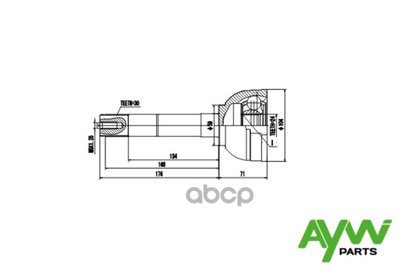 Шрус Наружный AYWIparts арт. AW1510145