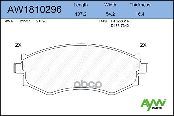 К-Т Дисков. Тормоз. Колодок AYWIparts арт. AW1810296