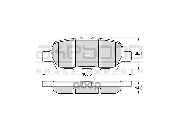 Колодки тормозные дисковые задние NISSAN TEANA (J31) AN-654WK Akebono арт. AN-654WK