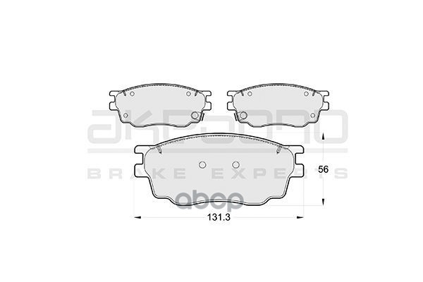 Колодки тормозные дисковые передние ПОДХОДЯТ ДЛЯ MAZDA 6 1.8 (GG, GY) AN-680WK Akebono арт. AN-680WK