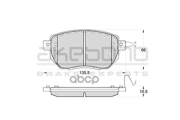 Колодки тормозные дисковые передние NISSAN PATHFINDER III (R51), INFINITI FX, NISSAN MURANO I (Z50) Akebono арт. AN711WK