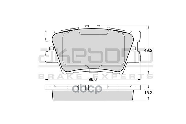 Колодки тормозные (Сзади) Toyota Camry (XV40,XV50) 01-21 / Harrier 13-20 Akebono арт. AN-733K