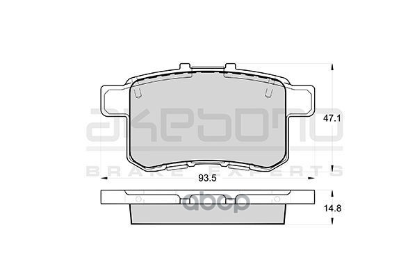 Колодки тормозные дисковые задние HONDA ACCORD VIII (CU), HONDA ACCORD IX СЕДАН (CR), HONDA ACCORD V Akebono арт. AN740WK