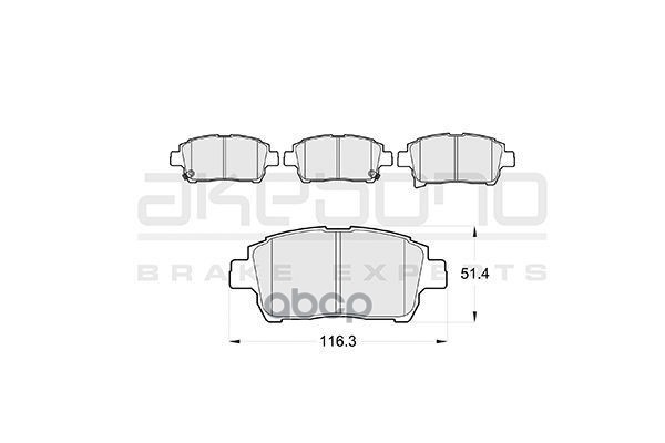 Колодки тормозные дисковые передние TOYOTA IQ (_J1_) Akebono арт. AN760WK