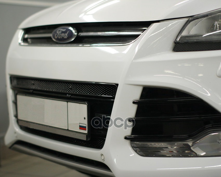 Сетка на бампер внешняя для FORD Kuga 2013-2016, 2 шт., черн., 15 мм / Форд Куга Arbori арт. 01-170513-15B