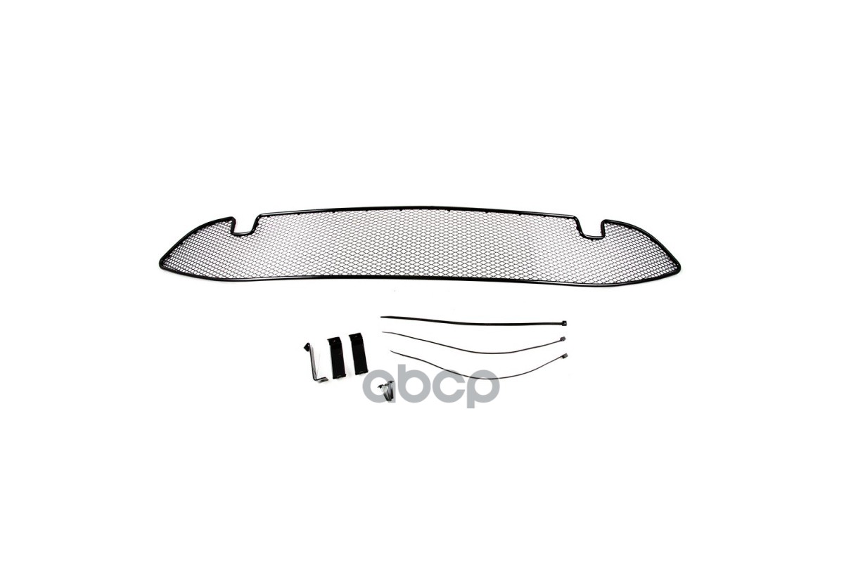 Сетка на бампер внешняя для NISSAN Qashqai 2014-2019, черн., 15 мм, для автомобилей с передним парктроником / Ниссан Кашкай A...