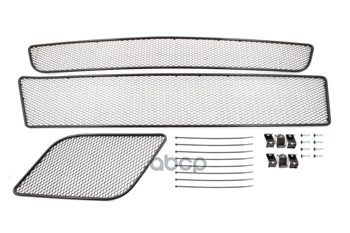 Сетка На Бампер Внешняя Для Peugeot Traveller 2017-, 3 Шт., Черн., 15 Мм, Без Переднего Парктроника / Пежо Травлер Arbori арт...