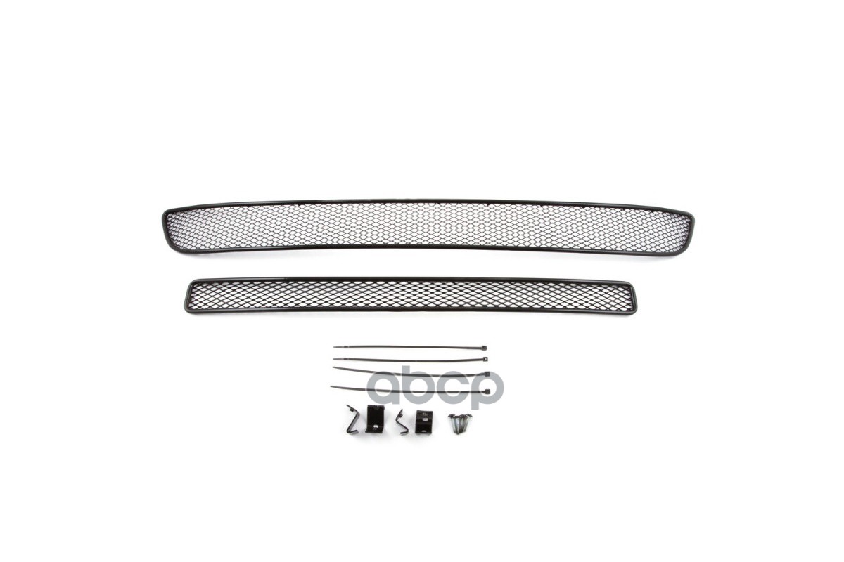 Сетка на бампер внешняя для SUZUKI Vitara 2015-2018, 2 шт., черн., 15 мм, без декоративной накладки на передний бампер / Сузу...