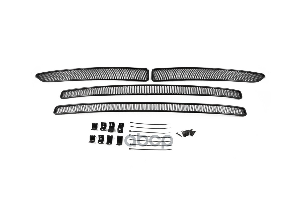 Сетка на бампер внешняя для TOYOTA RAV 4 2015-2019, 4 шт., черн., 10 мм, для автомобилей с камерой / Тойота Рав 4 Arbori арт....