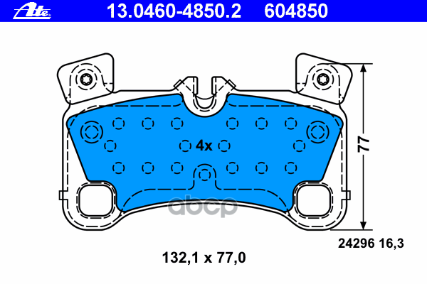 Колодки Тормозные Дисковые Задн, Audi: Q7 3.0 Tdi/3.0 Tfsi/3.6 Fsi/4.2 Fsi/4.2 Tdi/6.0 Tdi 06-  Porsche: Cayenne 3.6/S 4.8/Tu...