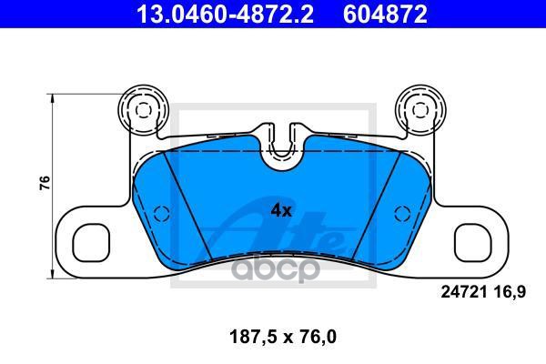 Колодки Тормозные Дисковые Porsche Cayenne / Vw Touareg 10- Ate арт. 13.0460-4872.2