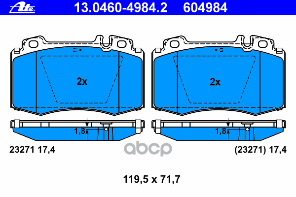 Колодки Тормозные Дисковые Передн, Mercedes-Benz: M-Class Ml 270 Cdi/Ml 320/Ml 350/Ml 350/Ml 400 Cdi/Ml 430/Ml 500/Ml 55 Amg ...