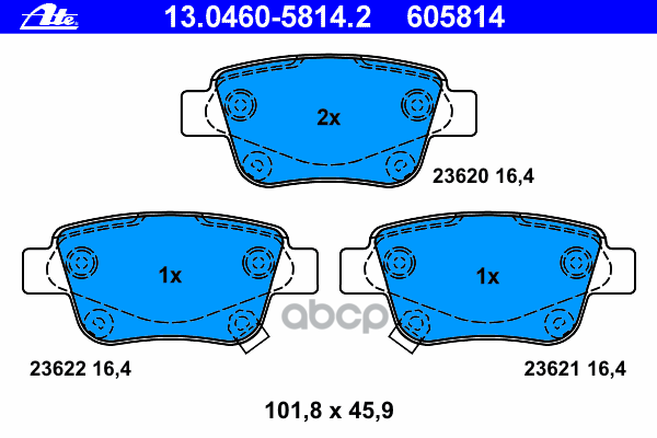 Колодки Тормозные Дисковые Задн, Toyota: Avensis 1.6 Vvt-I/1.8/2.0/2.0 D-4D/2.2 D-4D/2.2 D-Cat/2.4 03-08, Avensis Седан 1.6 V...