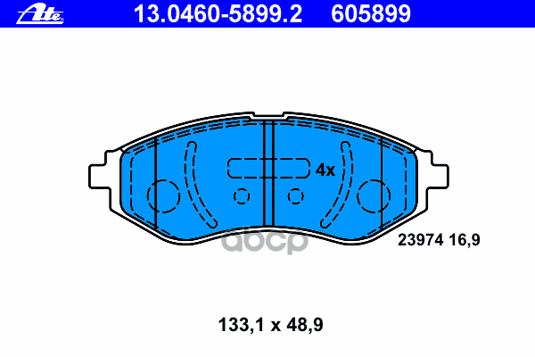 Колодки Тормозные Дисковые Передн, Chevrolet: Aveo Наклонная Задняя Часть 1.2/1.2 Lpg/1.4 08-, Aveo Седан 1.2/1.2 Lpg/1.4/1.5...