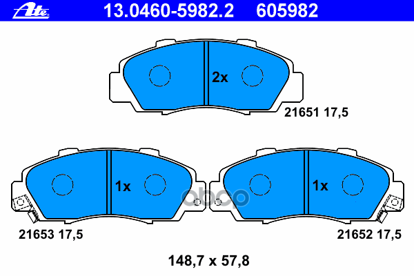 Колодки Тормозные Дисковые Передн, Honda: Accord Iv Aerodeck 2.0 I 16V/2.2/2.2 I 16V 91-93, Accord V 2.0 I/2.0 I S/2.3 I Sr 9...
