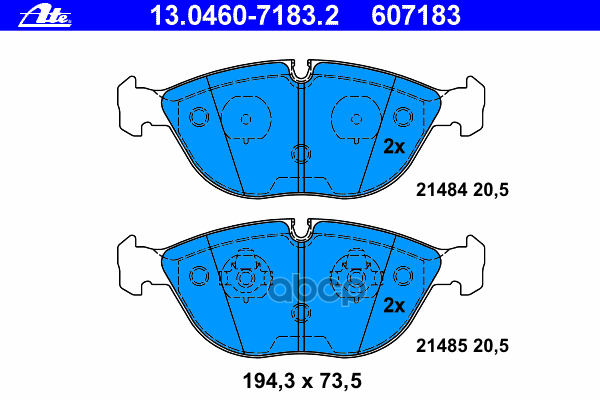 Колодки Тормозные Дисковые Передн, Audi: A4 Avant Rs4 Quattro 94-01, A8 6.0 W12 Quattro 94-02, Tt 3.2 Vr6 Quattro 98-06, Tt R...