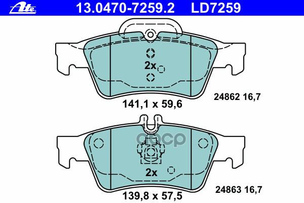 Колодки Тормозные Дисковые Задн, Ceramic, Mercedes-Benz: Cls Cls 250 Cdi/Cls 350/Cls 350 Bluetec/Cls 350 Bluetec 4-Matic/Cls ...