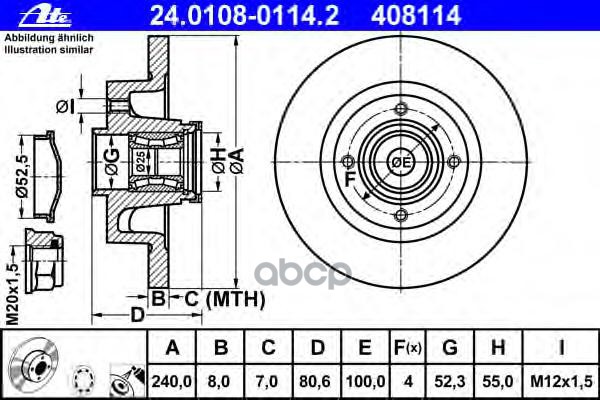Диск Тормозной Задн, С Подшипником И Датчиком Abs, Renault: Clio Grandtour 1.2 16V/1.2 16V Hi-Flex/1.2 16V/1.2 16V/1.2 16V/1....