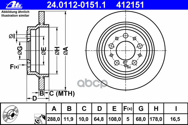 Диск Тормозной Задн, Volvo: S60 2.0 T/2.3 T5/2.4/2.4 Awd/2.4 Bifuel/2.4 D/2.4 D5/2.4 T/2.4 T Awd/2.4 T5/2.5 T/2.5 T Awd/T5 00...