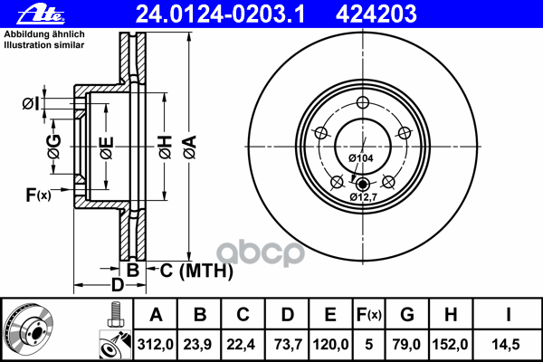 Диск Тормозной Передн, Bmw: 3 318 I/320 D/320 D Xdrive/320 I/320 Xd/325 I/325 I Xdrive/325 Xi 05-11, 3 Touring 318 D/318 I/32...