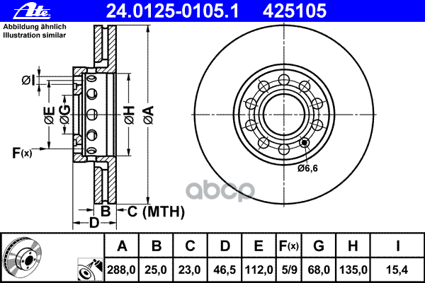 Диск Тормозной Передн, Audi: 100 2.6/2.6 Quattro/2.8 E/2.8 E Quattro 90-94, 100 Avant 2.6/2.6 E Quattro/2.6 Quattro/2.8 E/2.8...