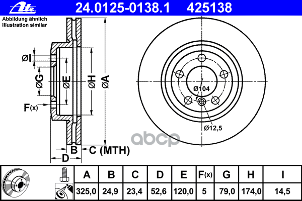 Диск Тормозной Передн, Bmw: 3 325 I/325 Xi/330 D/330 I/330 Xd/330 Xi 98-05, 3 Touring 330 D/330 I/330 Xd/330 Xi 99-05, 3 Кабр...