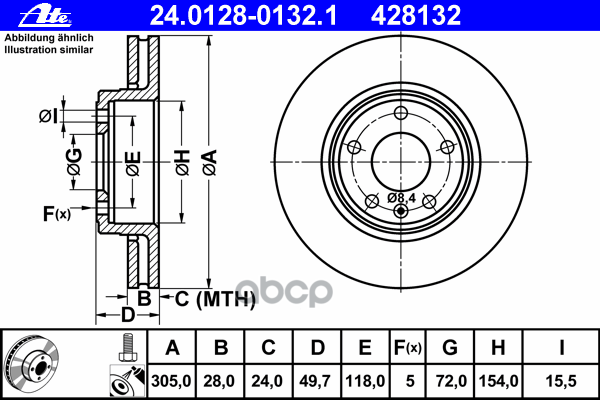 Диск Тормозной Передн, Nissan: Primastar Автобус 2.0/Dci 100/Dci 115/Dci 120/Dci 140/Dci 150/Dci 80/Dci 90 01-, Primastar Фур...