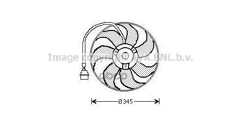 Вентилятор Охлаждения Б/Кожуха 100W  345 Mm Audi A3  Tt  Seat Cordoba  Ibiza  Leon  Toledo  Skoda Fa Ava арт. ai7509