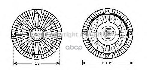 Вискомуфта Вентилятора Audi 100 C4  A6 C4 Ava арт. aic285