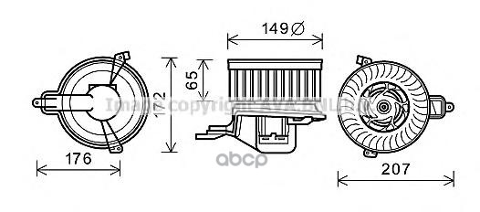 Вентилятор Отопителя Citroen Jumper  Peugeot Boxer Ava арт. cn8511
