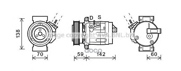 Компрессор кондиционера Chevrolet Captiva  Opel Antara Ava арт. ctk035