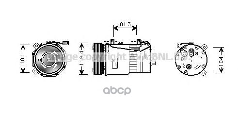 Компрессор Кондиционера Ford Galaxy  Seat Alhambra  Vw Sharan Ava арт. fdak321