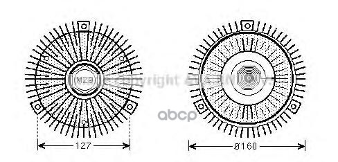 Вискомуфта Вентилятора Mercedes Ml320 (W163) Ava арт. msc421