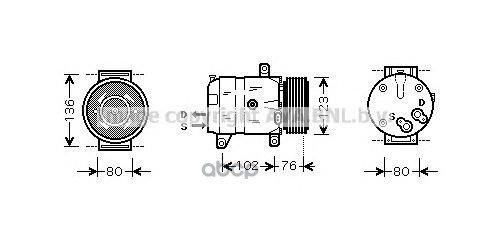 Компрессор Кондиционера Renault Ava арт. rtak069