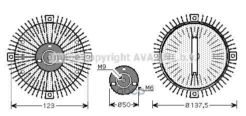Вискомуфта Вентилятора Audi A4 B5  B6  A6 C5  Ford Galaxy I  Seat Alhambra  Skoda Superb  Vw Golf Iv Ava арт. vnc273