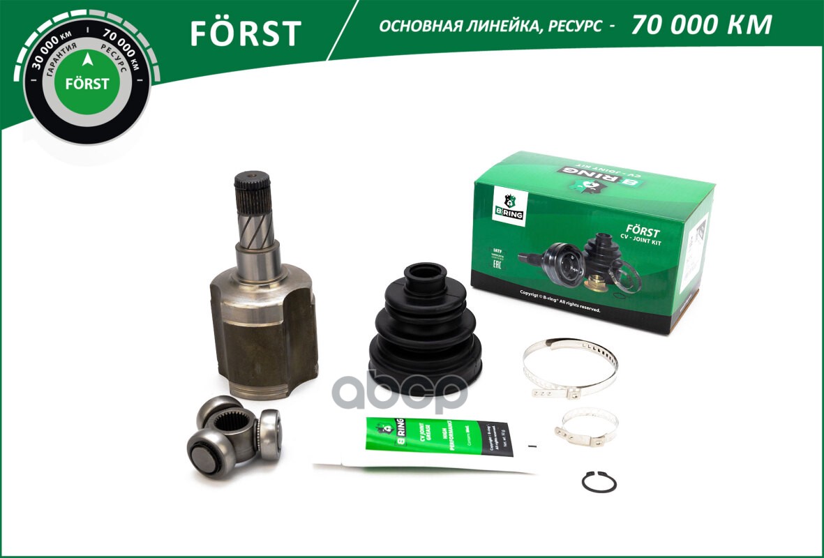 Шрус DAEWOO Espero (95-99)  Leganza (98-02) (внутр.) [34/29] (BIC1712) B-RING FORST B-RING арт. bic1712