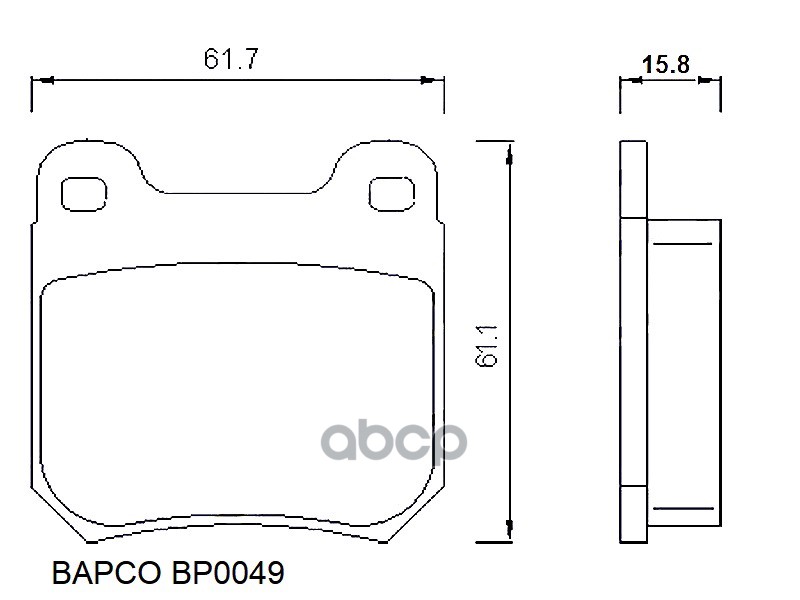 Колодки Тормозные Дисковые Задние, Комплект, Bapco Bp0049 BAPCO арт. BP0049