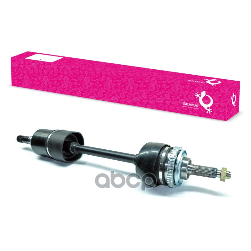 Привод левый в сборе 2123 (24 шлица) с АБС с внутренним трипоидным ШРУСом BELMAG арт. BM0198