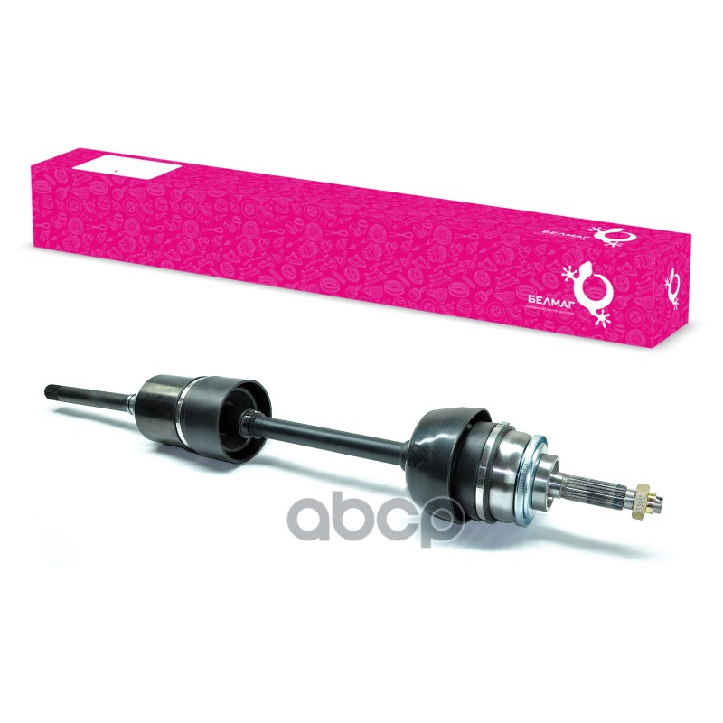 Привод правый в сборе 2121 (22 шлица) с внутренним трипоидным ШРУСом BELMAG арт. BM9516