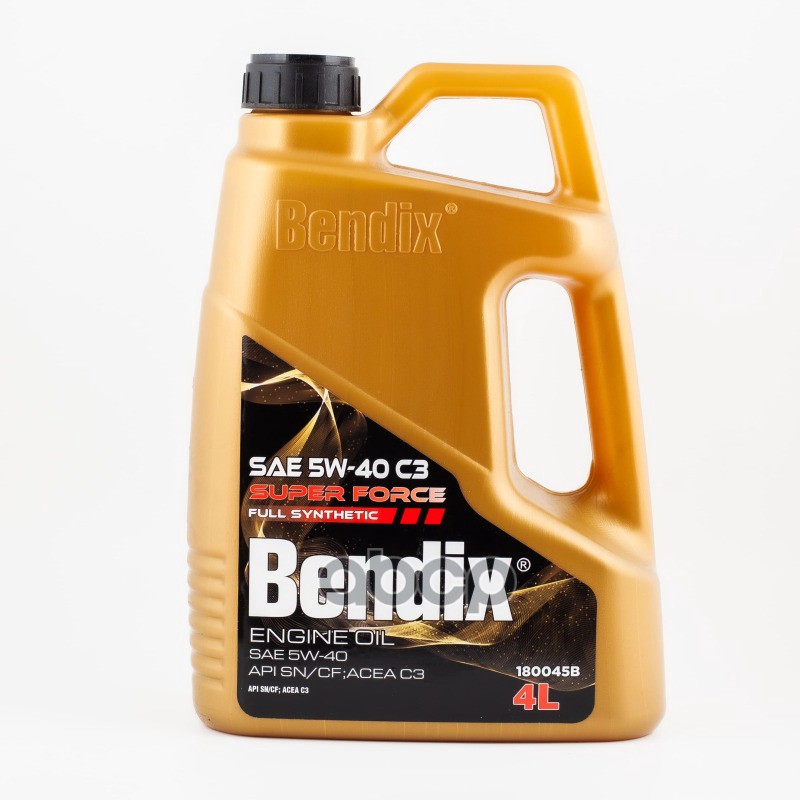 Масло Моторное 4Л.  Синтетика Bendix Super Force С3 Sae 5W-40 Api Sn/Cf Acea C3 BENDIX арт. 180045b