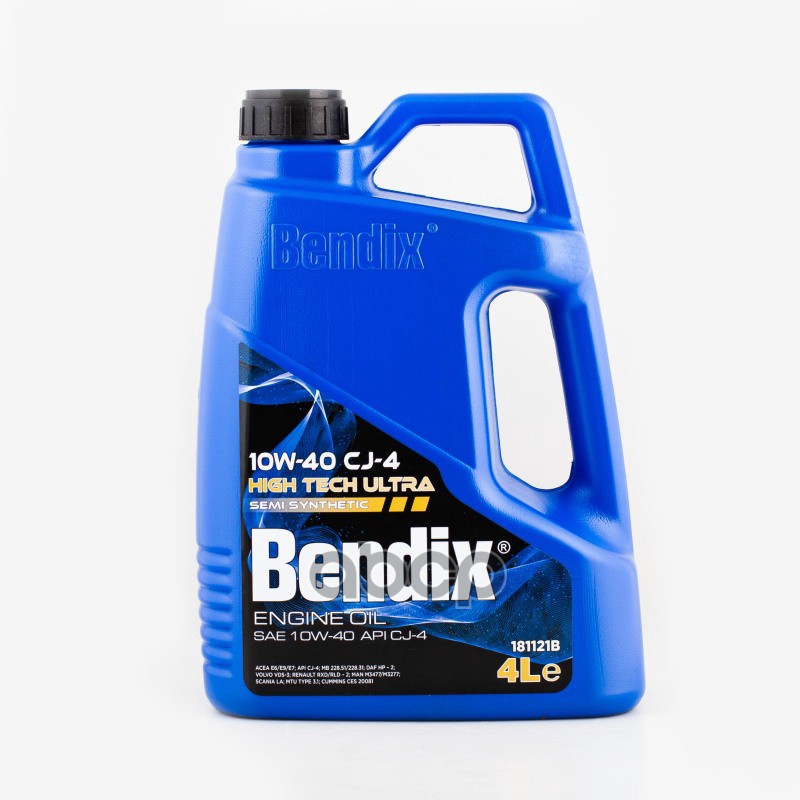 BENDIX Масло моторное 4л.  полусинтетика BENDIX HIGH TECH ULTRA CJ-4 SAE 10W-40 ACEA E6/E9/E7 MB – Approval