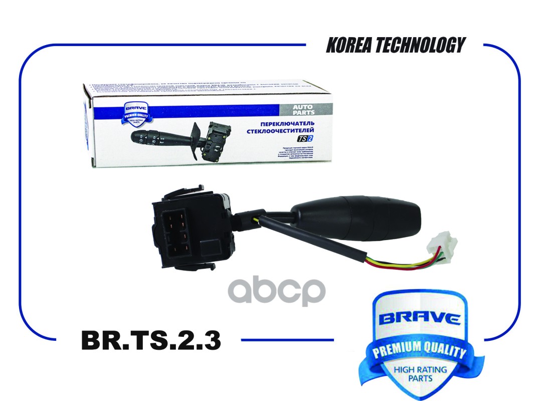 Переключатель подрулевой указат. поворота [с задн. стеклооч.] с ПТФ Daewoo Matiz,Chevrolet Lanos BRAVE BR.TS.2.3 BRAVE арт. B...