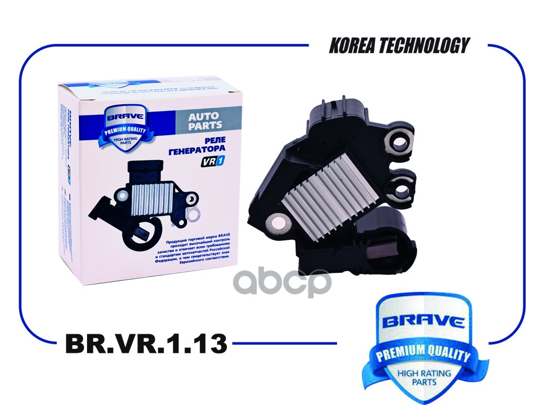 Реле генератора 37370-23651 BR.VR.1.13 Hyundai i30 [FD] 07-11, Hyundai Elantra IV [06-] 2.0i 06 -10 BRAVE арт. BRVR113