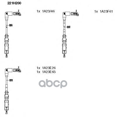 Провода в/в к-т Audi A4 1.6 00-04 BREMI арт. 221h200