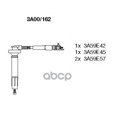 Провода в/в к-т Subaru 2.0/2.5 98- BREMI арт. 3a00/162
