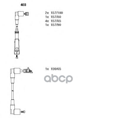 Провода В/В К-Т Mercedes W126 V8 BREMI арт. 403