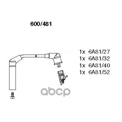Провода в/в к-т Hyundai Accent/Getz 00- BREMI арт. 600/481