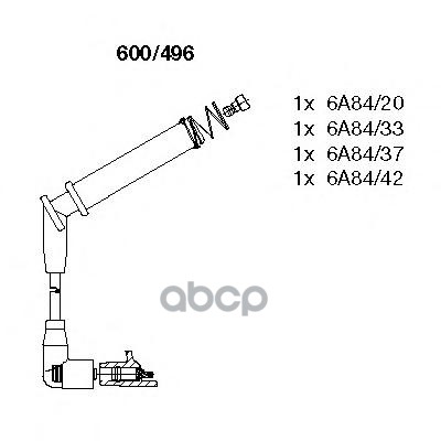 Провода в/в к-т Ford Fiesta/Ka 96- BREMI арт. 600/496