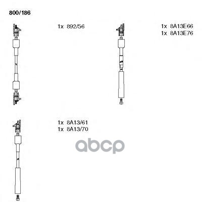 К-Кт В/В Проводов Fiesta/Escort 76-89 BREMI арт. 800/186