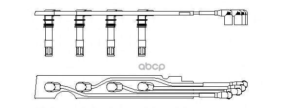 Провода в/в к-т VW Golf iv 1.4 00- BREMI арт. 968g100